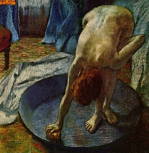 Frau in der Badewanne nach Degas